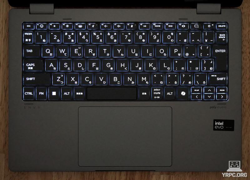 HP Envy x360 14-fcのキーボード・バックライト